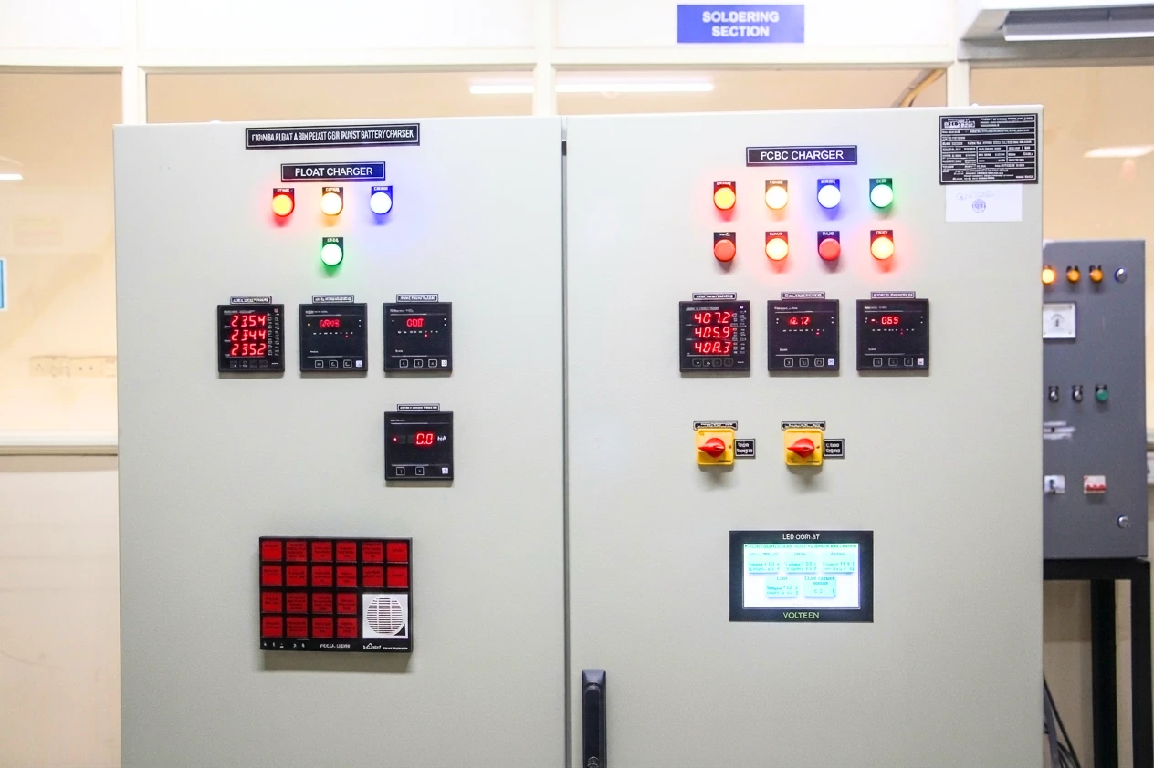 Voltech float cum boost charger on-site commissioning at CleanMax solar project